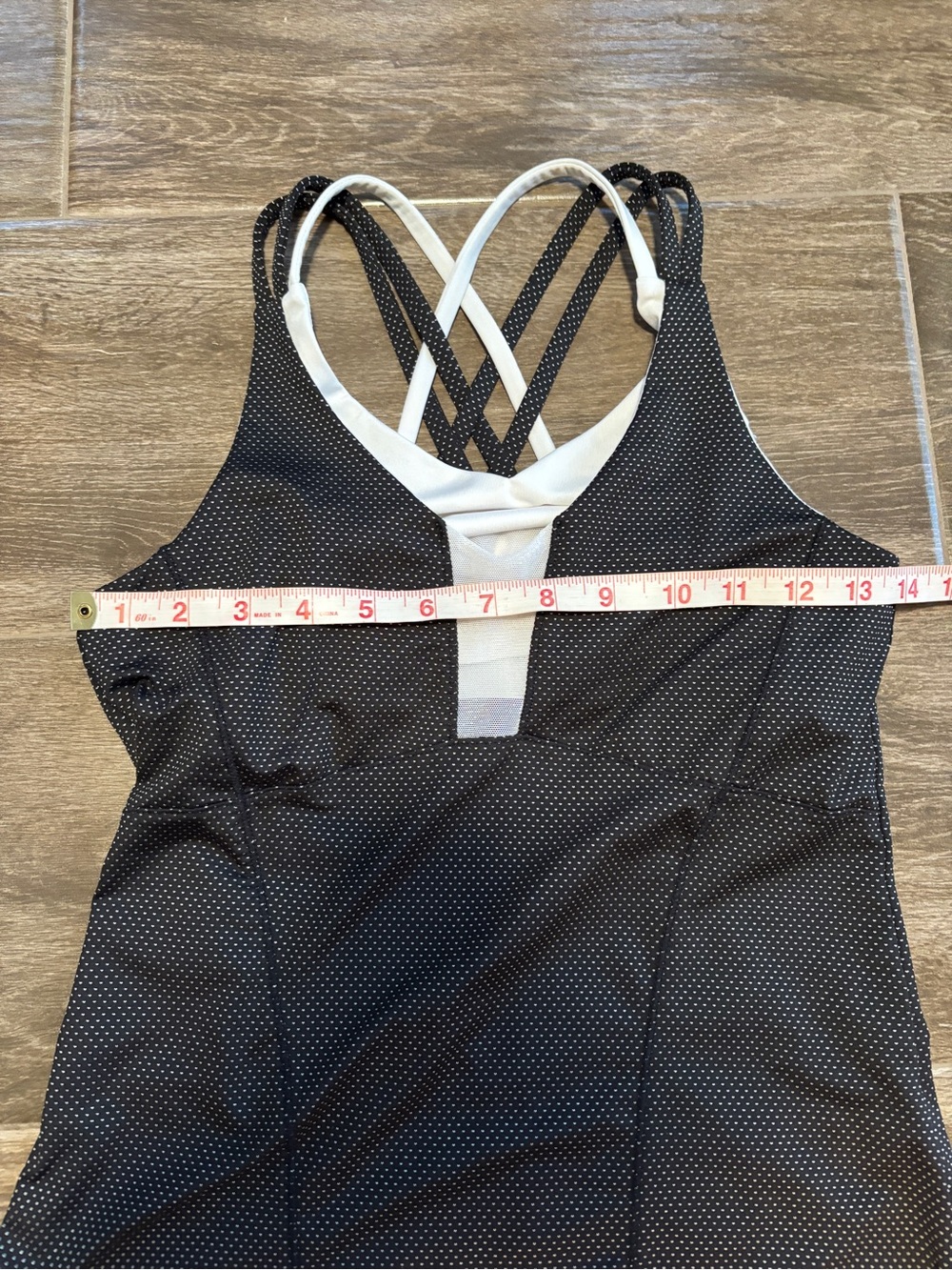 Lucky in Love White Sz S Activewear Set RUFFLED Bottom & Polka Dot Tank Tennis - Picture 9 of 10